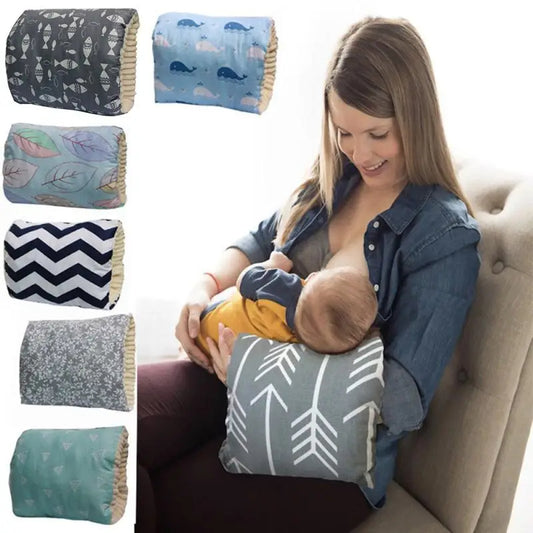 Soft & Supportive Cotton Nursing Pillow for Happy Moms & Babies - Goldie+Pearl Baby
